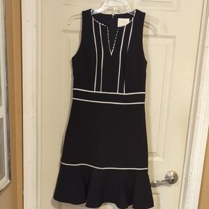 NWOT Kate Spade Elegant Black Dress with White Accents Size 4